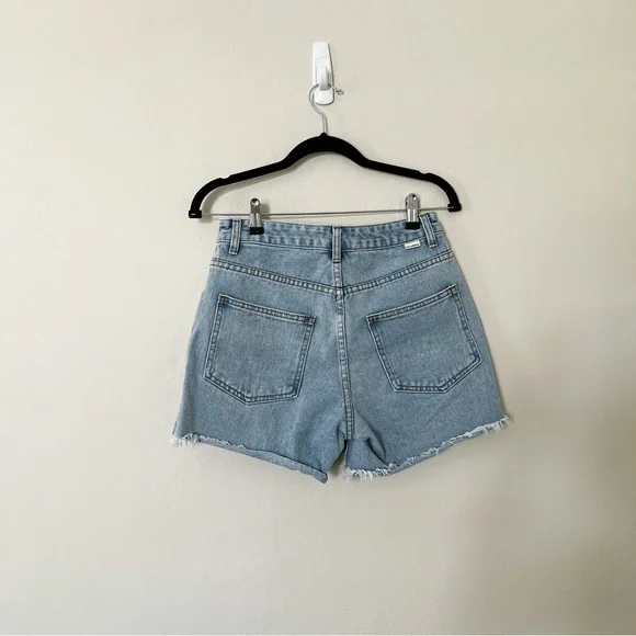 NWOT BILLABONG High Waisted Distressed Denim Shorts US 27 - Picture 3 of 4